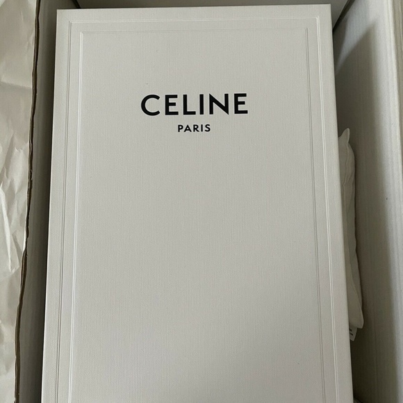 CÉLINE Triomphe Sandal in Calfskin Burgundy Size38 - Picture 9 of 10